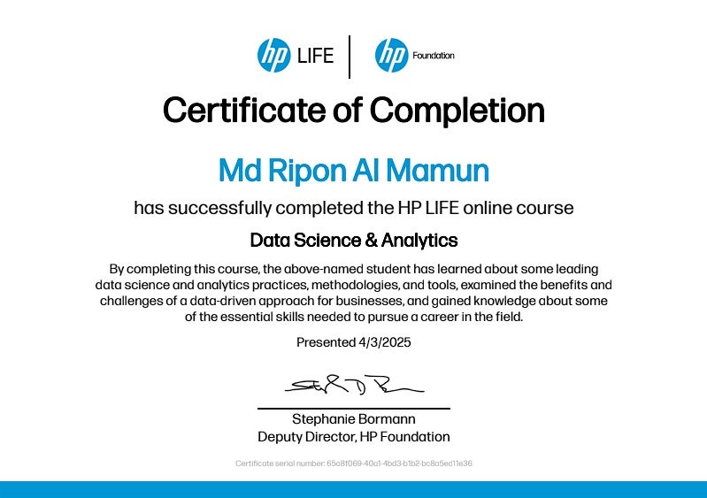 Data Science & Analytics – HP LIFE